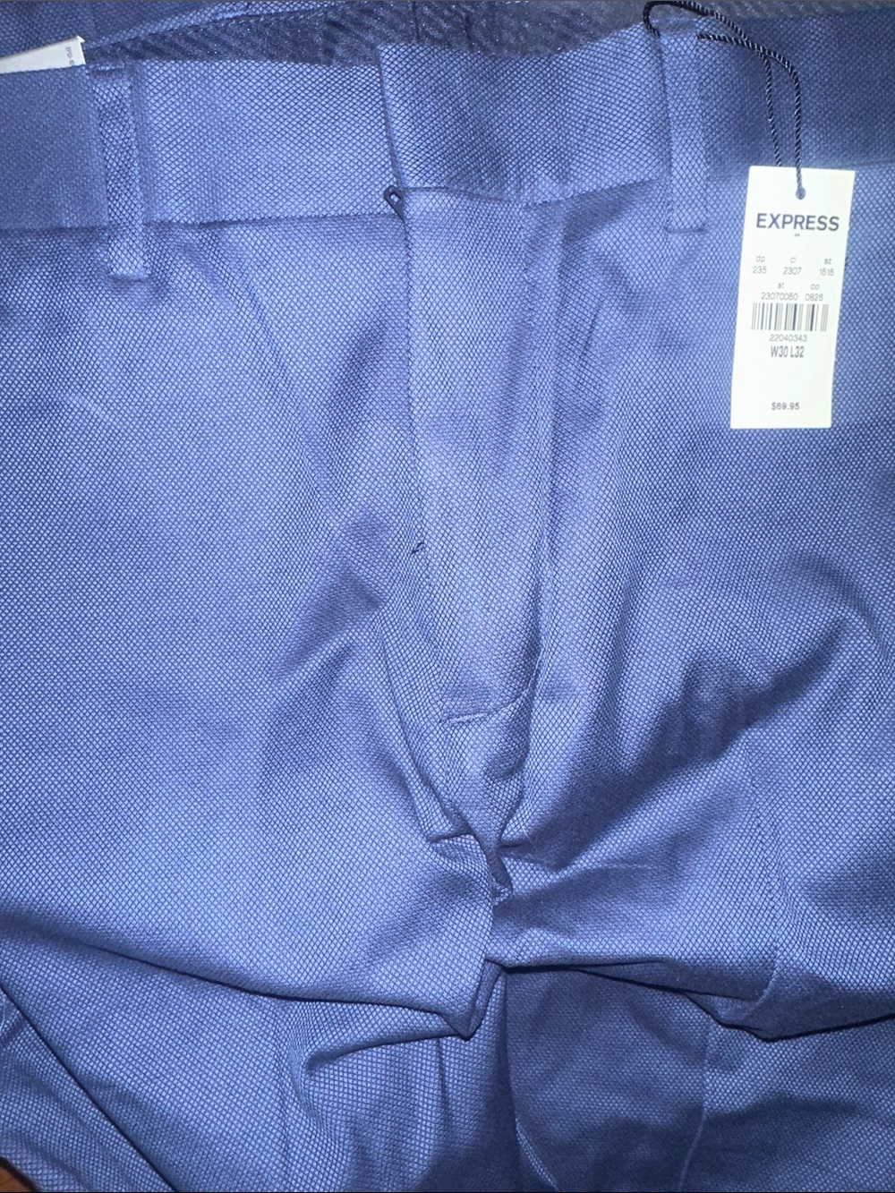 Express Men’s Slim Chinos - Navy - Picture 2 of 3